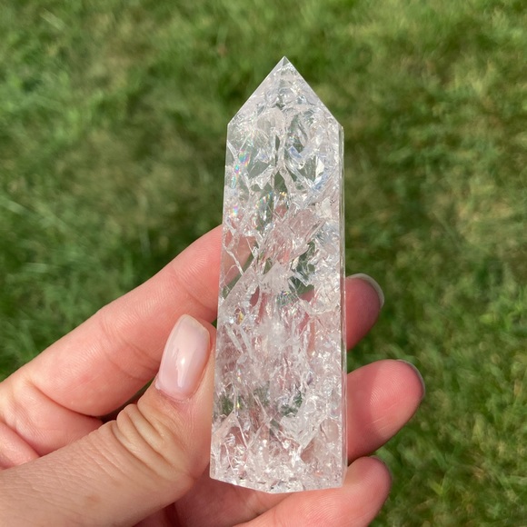 Crackle quartz point - Picture 4 of 6